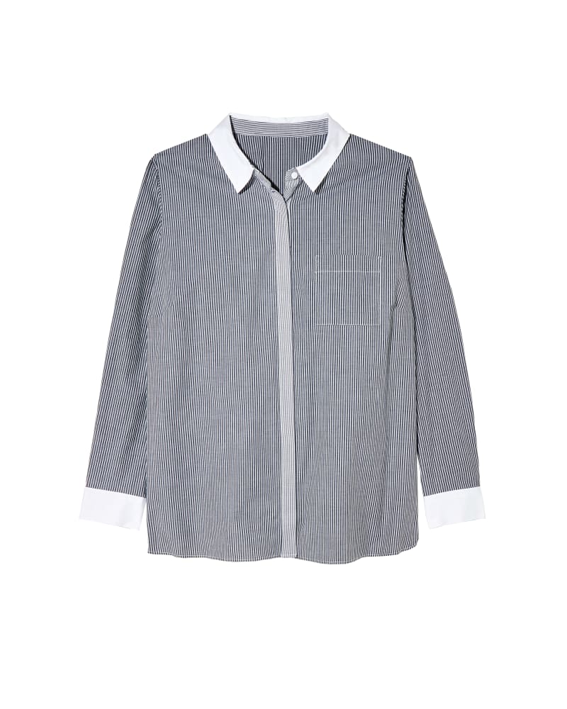 Front of plus size Teresa Button-Down Contrast Top by In Every Story | Dia&Co | dia_product_style_image_id:125998